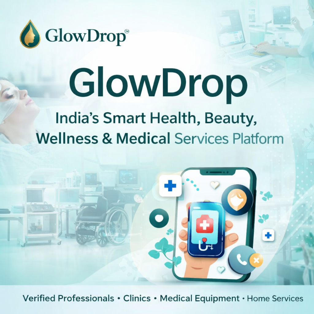 GlowDrop – India’s Smart Health, Beauty, Wellness & Medical Services Platform
